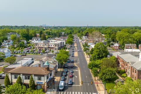 Aerial view of Abington, PA