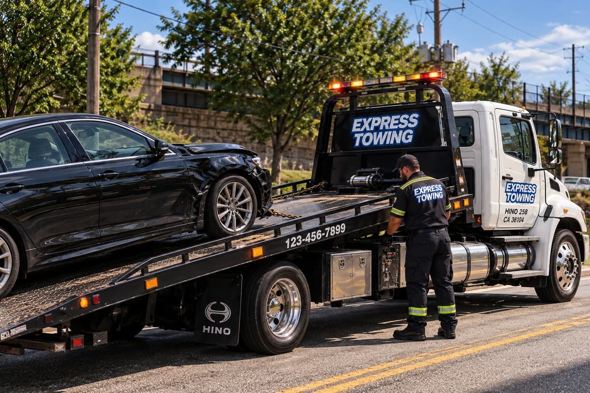 Express Towing accident recovery in Philadelphia