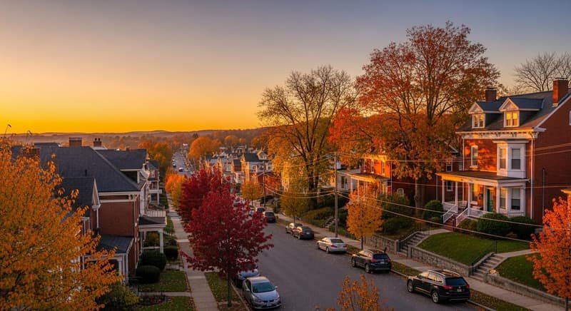 Aerial view of Glenside, PA